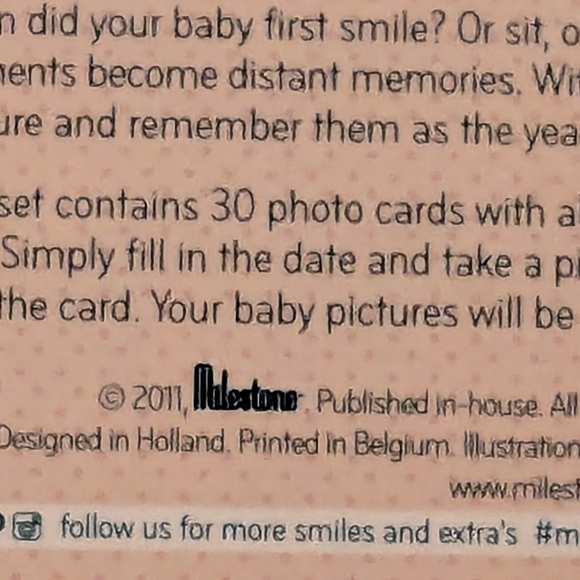 Milestone Baby Cards Comprehensive Set Includes cards covering major milestones - Picture 9 of 11